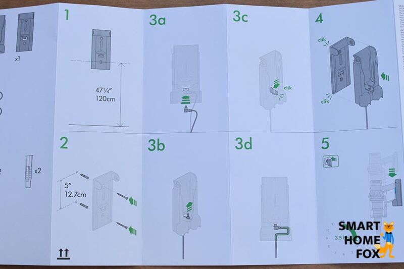 Plan für die Installation der Wandhalterung
